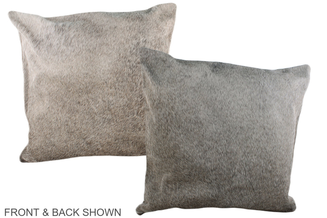 Grey 20"x20" Brazilian Cowhide Pillow #A37330 by Hudson Hides