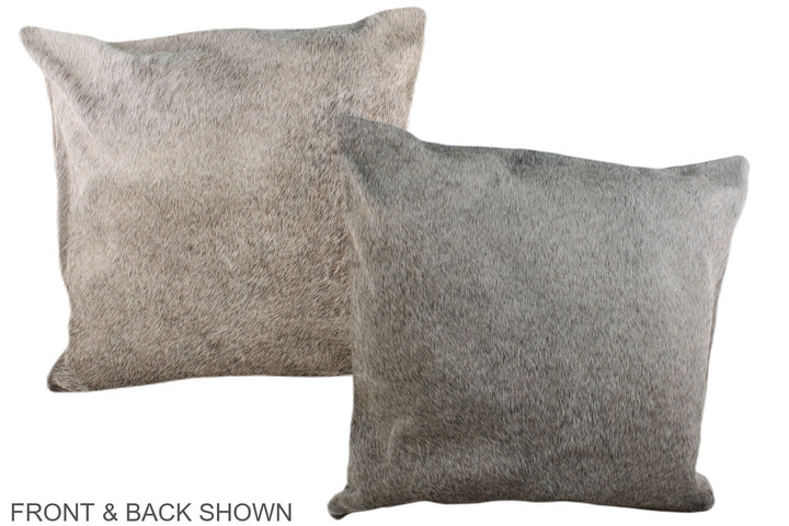 Grey 20"x20" Brazilian Cowhide Pillow #A37330 by Hudson Hides