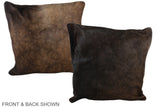 Chocolate 20"x20" Brazilian Cowhide Pillow #A37331 by Hudson Hides