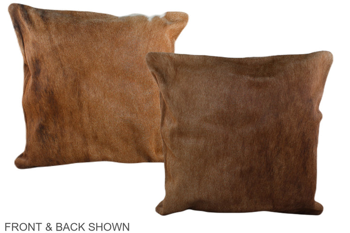 Solid Brown 20"x20" Brazilian Cowhide Pillow #A37332 by Hudson Hides