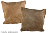 Solid Brown 20"x20" Brazilian Cowhide Pillow #A37335 by Hudson Hides