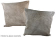Grey 20"x20" Brazilian Cowhide Pillow #A37336 by Hudson Hides