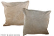 Grey with Beige 20"x20" Brazilian Cowhide Pillow #A37341 by Hudson Hides