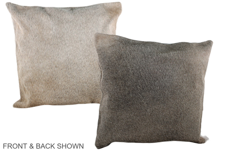 Grey 20"x20" Brazilian Cowhide Pillow #A37344 by Hudson Hides