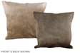 Grey with Beige 20"x20" Brazilian Cowhide Pillow #A37351 by Hudson Hides
