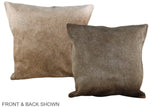 Grey with Beige 20"x20" Brazilian Cowhide Pillow #A37351 by Hudson Hides