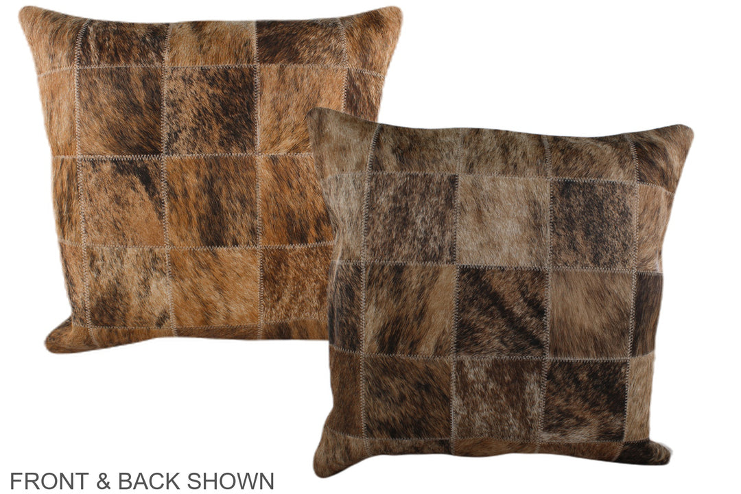 Patchwork 20"x20" Brazilian Cowhide Pillow #A37353 by Hudson Hides