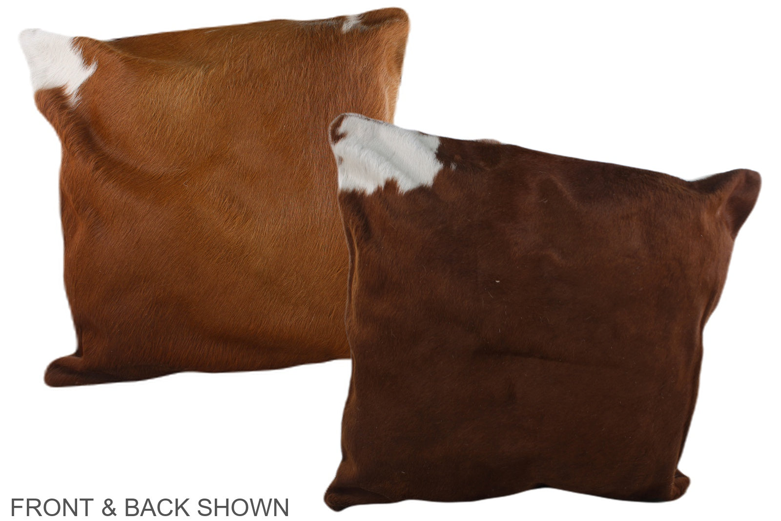 Brown and White Cowhide Pillow #A37356