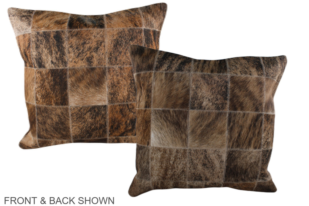 Patchwork 20"x20" Brazilian Cowhide Pillow #A37357 by Hudson Hides