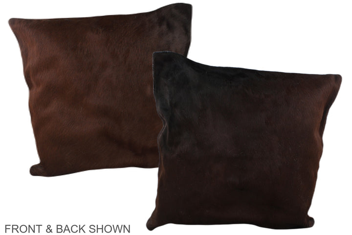 Brown with Red 20"x20" Brazilian Cowhide Pillow #A37359 by Hudson Hides