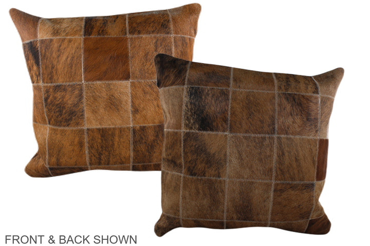 Patchwork 20"x20" Brazilian Cowhide Pillow #A37360 by Hudson Hides