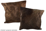 Chocolate 20"x20" Brazilian Cowhide Pillow #A37362 by Hudson Hides