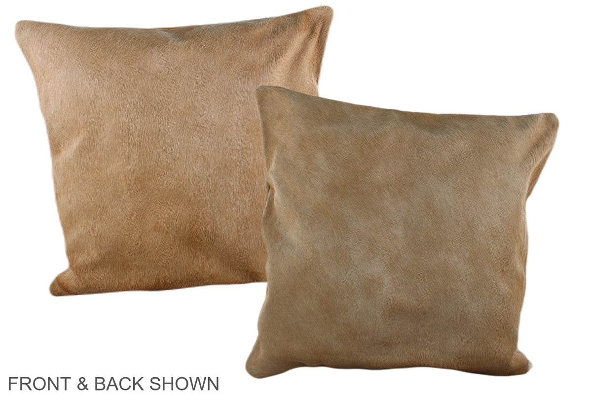 Beige Cowhide Pillow #A37371