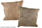 Beige 20"x20" Brazilian Cowhide Pillow #A37374 by Hudson Hides
