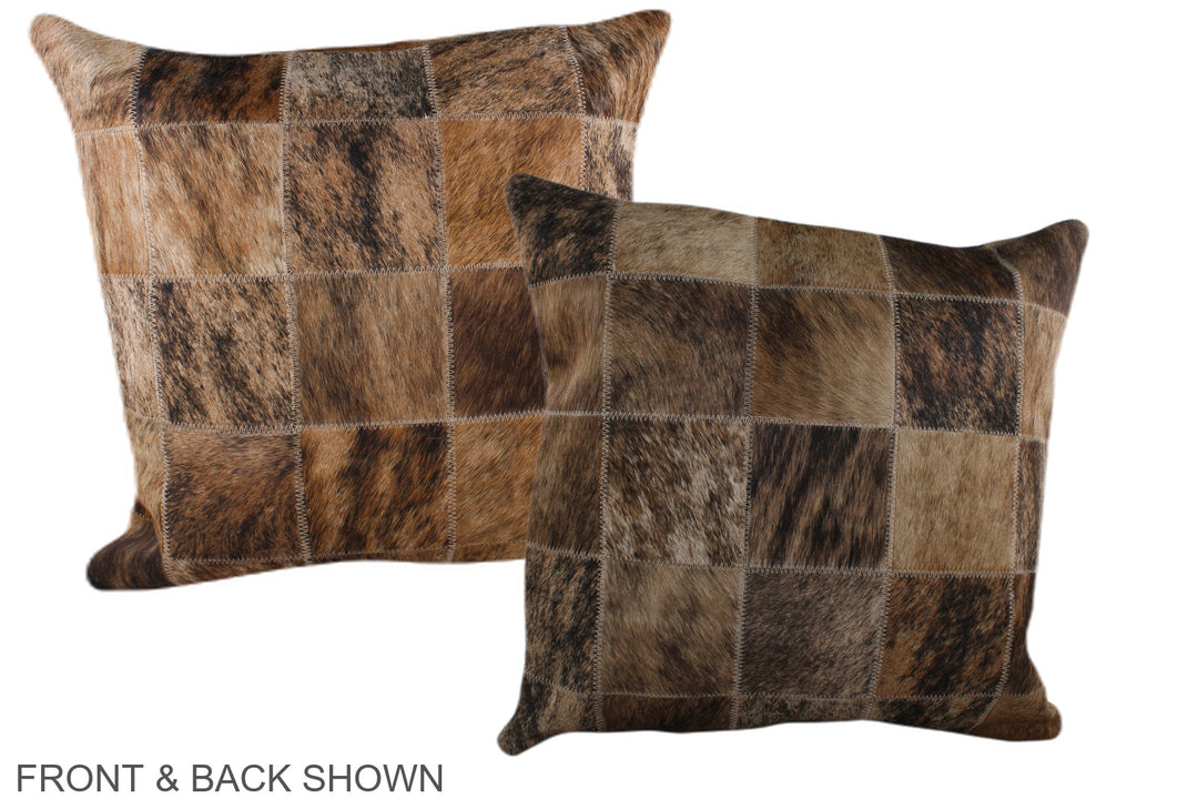 Patchwork 20"x20" Brazilian Cowhide Pillow #A37375 by Hudson Hides