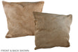 Beige 20"x20" Brazilian Cowhide Pillow #A37377 by Hudson Hides