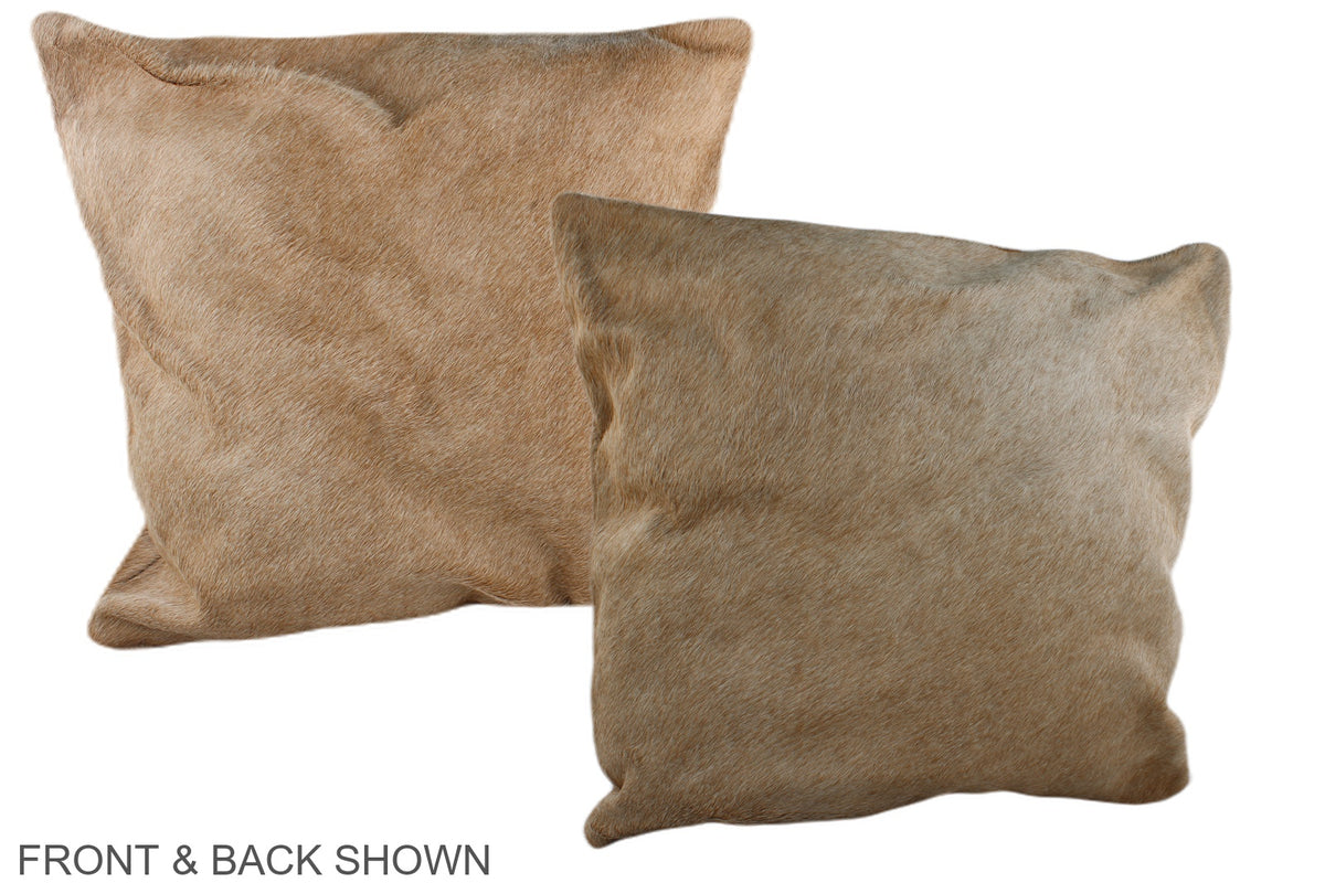 Beige Cowhide Pillow #A37377
