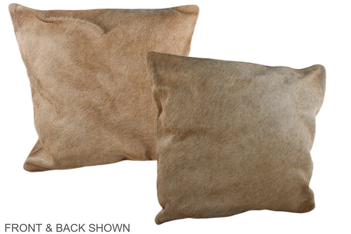 Beige 20"x20" Brazilian Cowhide Pillow #A37377 by Hudson Hides