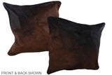 Brown with Red 20"x20" Brazilian Cowhide Pillow #A37379 by Hudson Hides