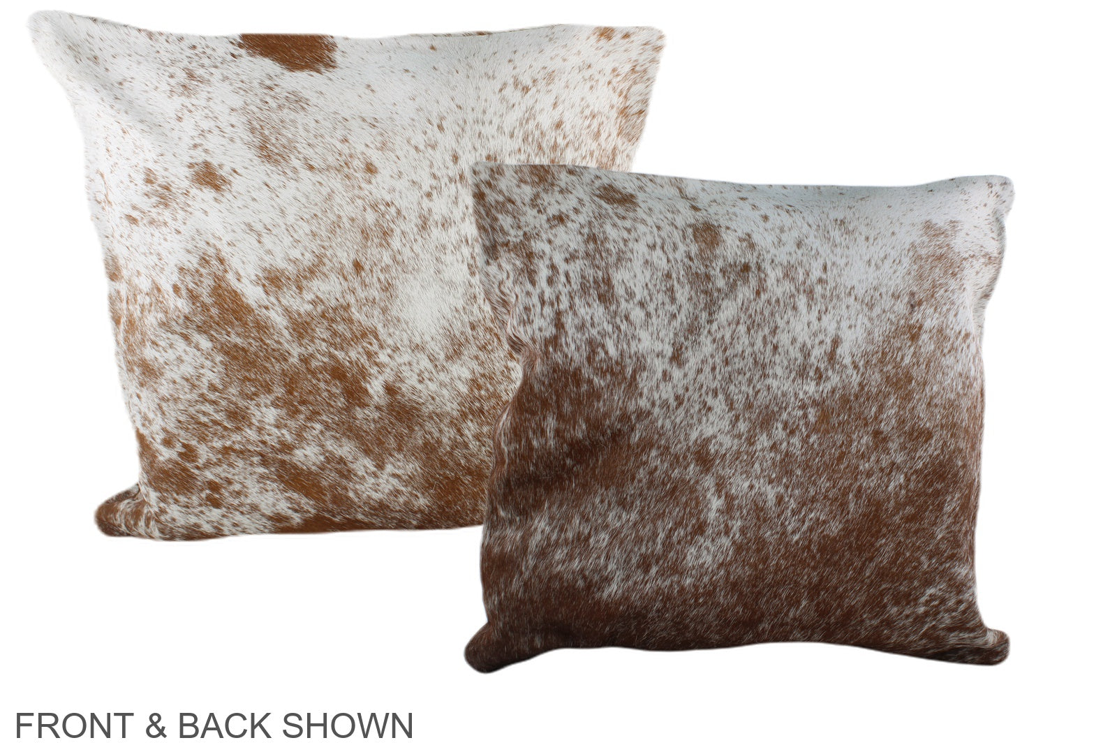 Salt and Pepper Brown Cowhide Pillow #A37382