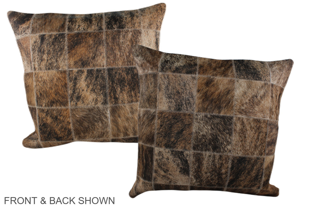 Patchwork 20"x20" Brazilian Cowhide Pillow #A37383 by Hudson Hides
