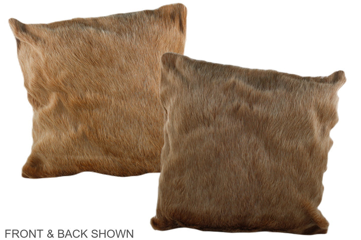 Solid Brown 20"x20" Brazilian Cowhide Pillow #A37385 by Hudson Hides