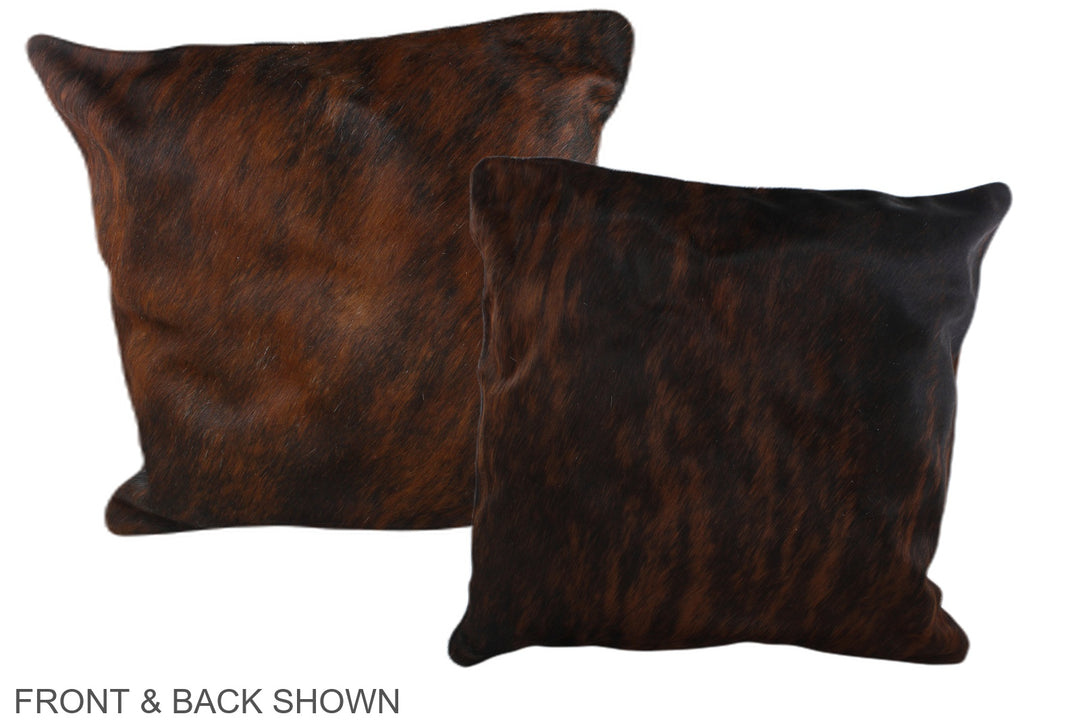 Dark Brindle 20"x20" Brazilian Cowhide Pillow #A37391 by Hudson Hides