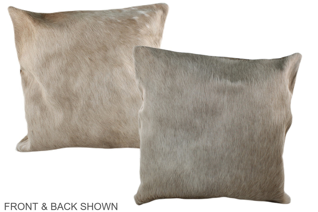 Champagne 20"x20" Brazilian Cowhide Pillow #A37394 by Hudson Hides