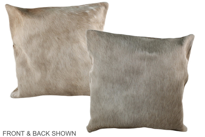 Champagne 20"x20" Brazilian Cowhide Pillow #A37394 by Hudson Hides