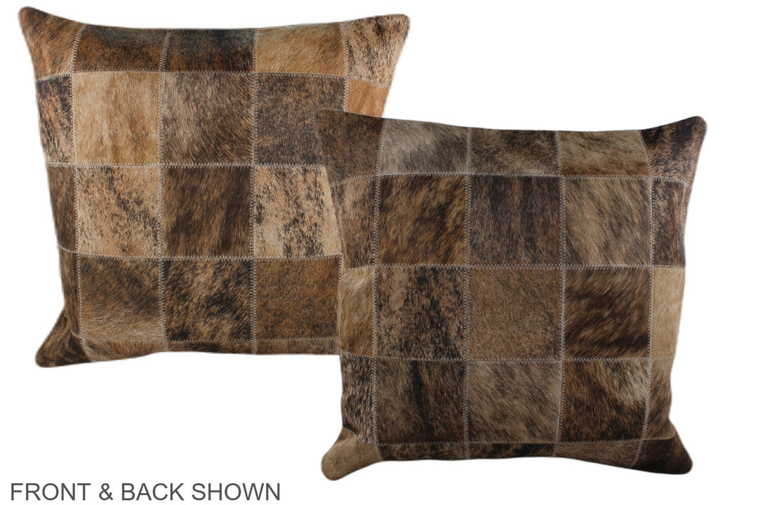 Patchwork 20"x20" Brazilian Cowhide Pillow #A37396 by Hudson Hides