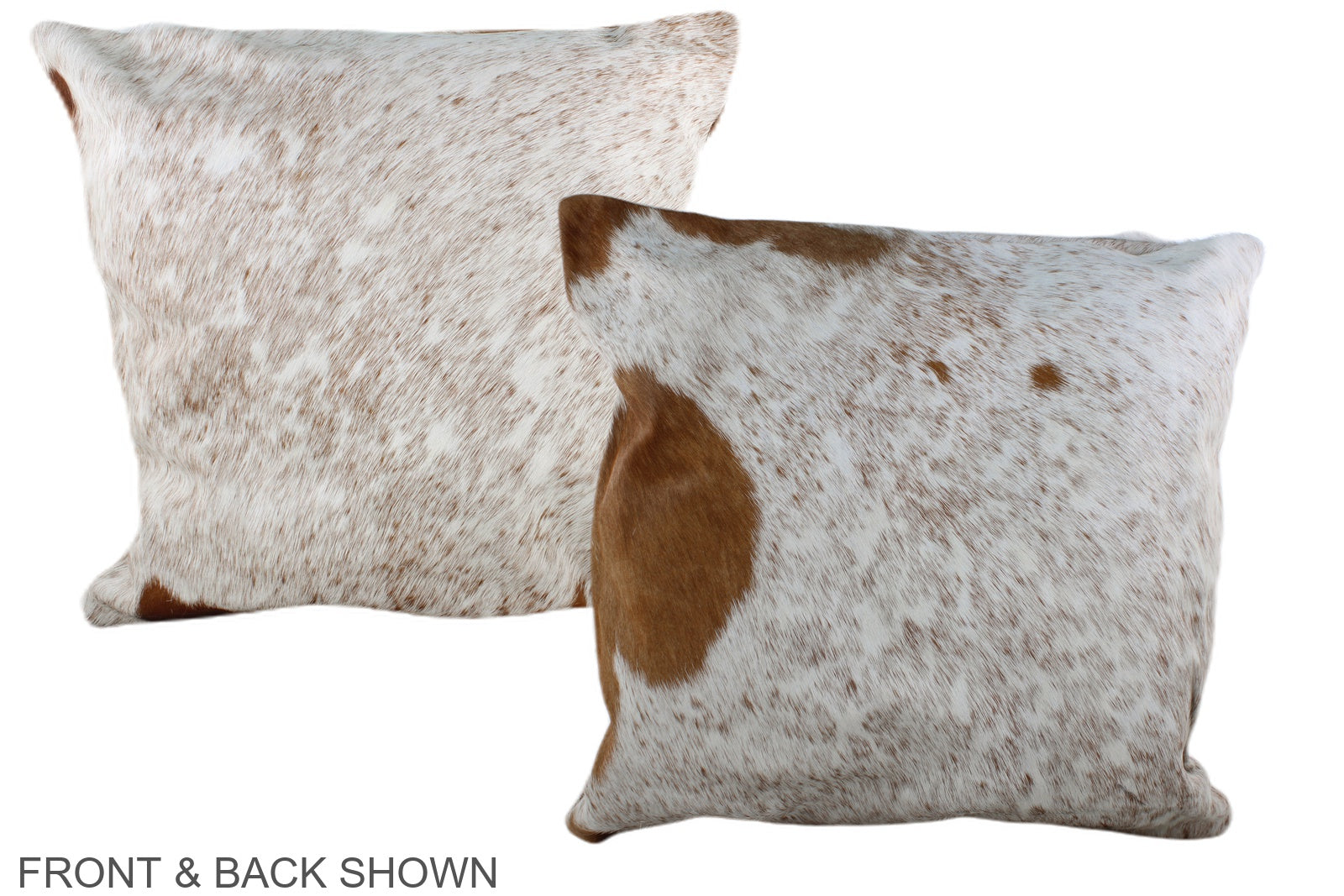 Salt and Pepper Brown Cowhide Pillow #A37397