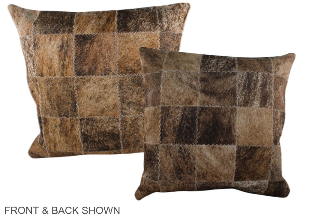 Patchwork 20"x20" Brazilian Cowhide Pillow #A37400 by Hudson Hides