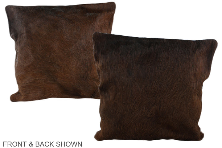 Chocolate 20"x20" Brazilian Cowhide Pillow #A37407 by Hudson Hides