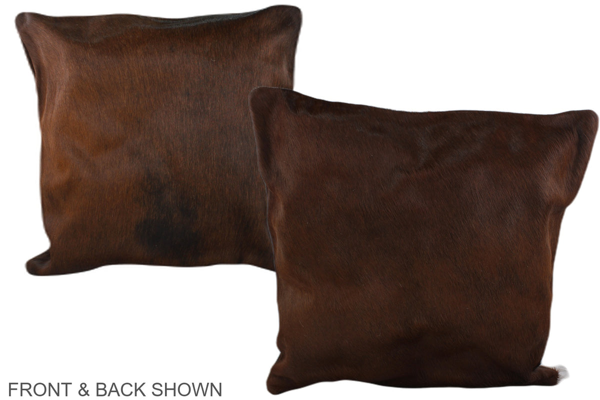 Chocolate Cowhide Pillow #A37410