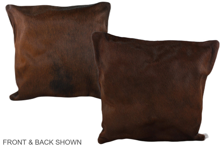 Chocolate 20"x20" Brazilian Cowhide Pillow #A37410 by Hudson Hides