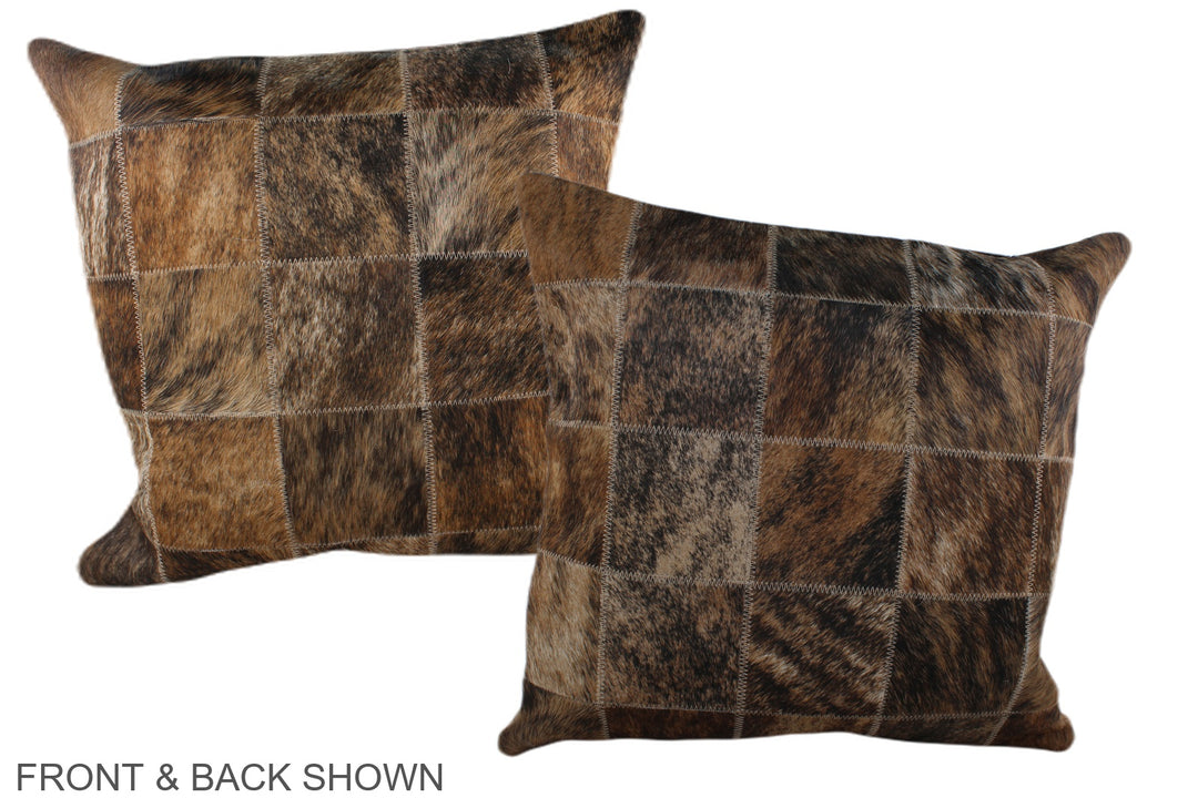 Patchwork 20"x20" Brazilian Cowhide Pillow #A37412 by Hudson Hides