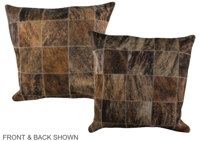 Patchwork 20"x20" Brazilian Cowhide Pillow #A37416 by Hudson Hides