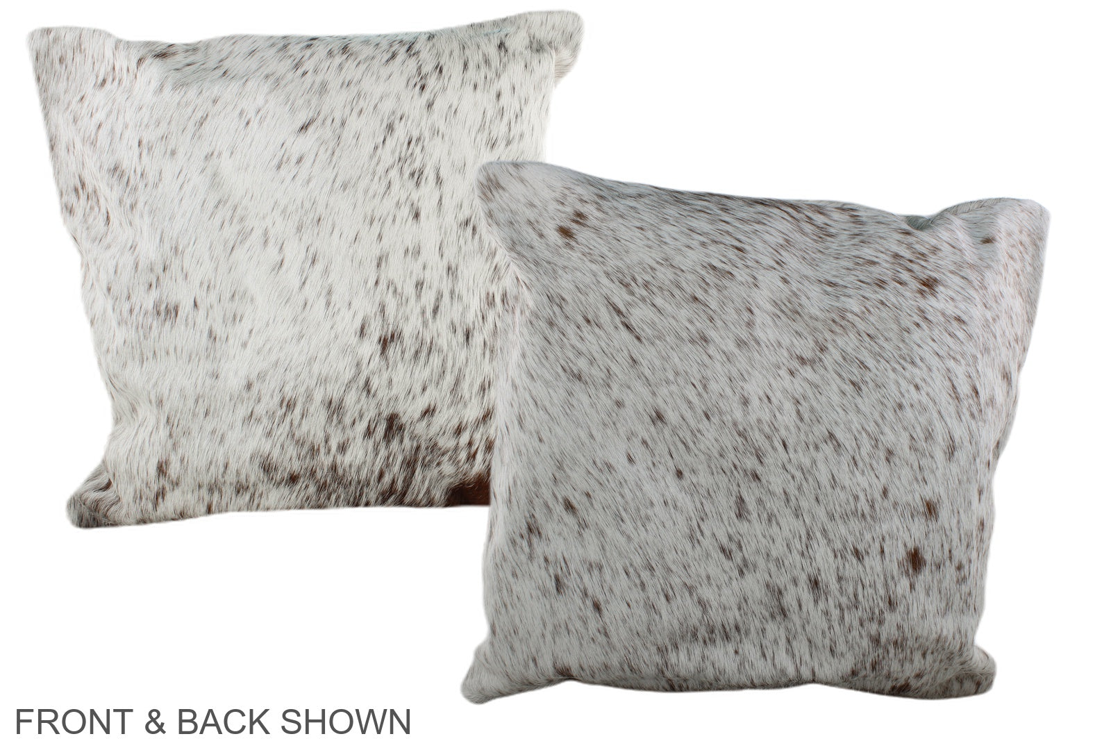Salt and Pepper Brown Cowhide Pillow #A37417