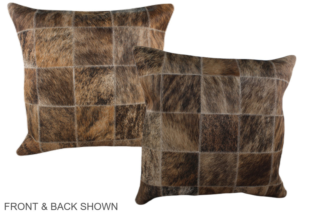 Patchwork 20"x20" Brazilian Cowhide Pillow #A37418 by Hudson Hides