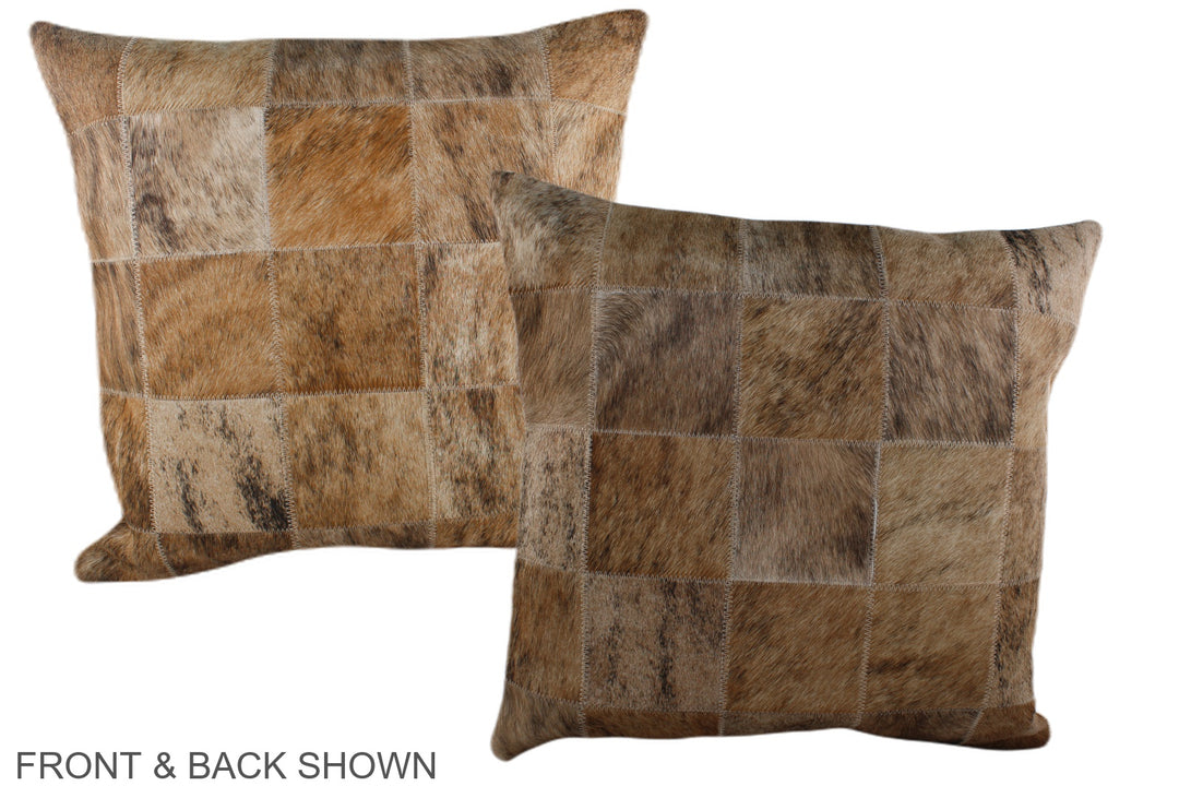 Patchwork 20"x20" Brazilian Cowhide Pillow #A37420 by Hudson Hides