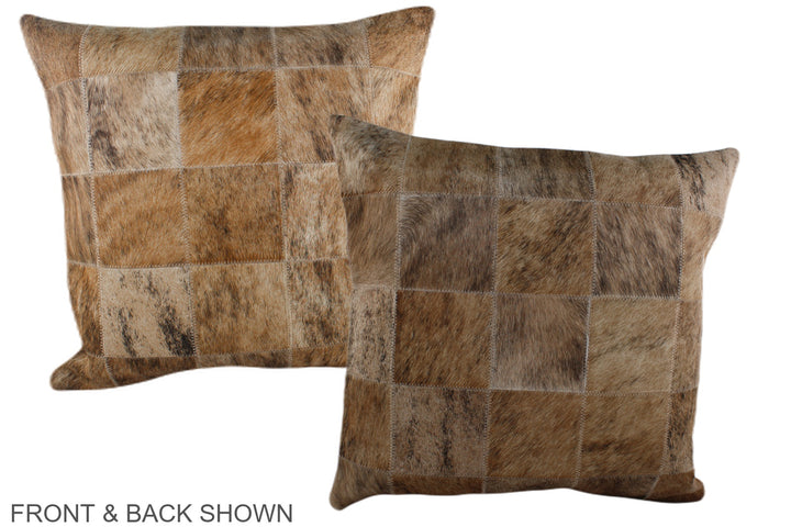 Patchwork 20"x20" Brazilian Cowhide Pillow #A37420 by Hudson Hides