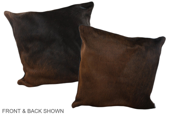 Chocolate 20"x20" Brazilian Cowhide Pillow #A37423 by Hudson Hides