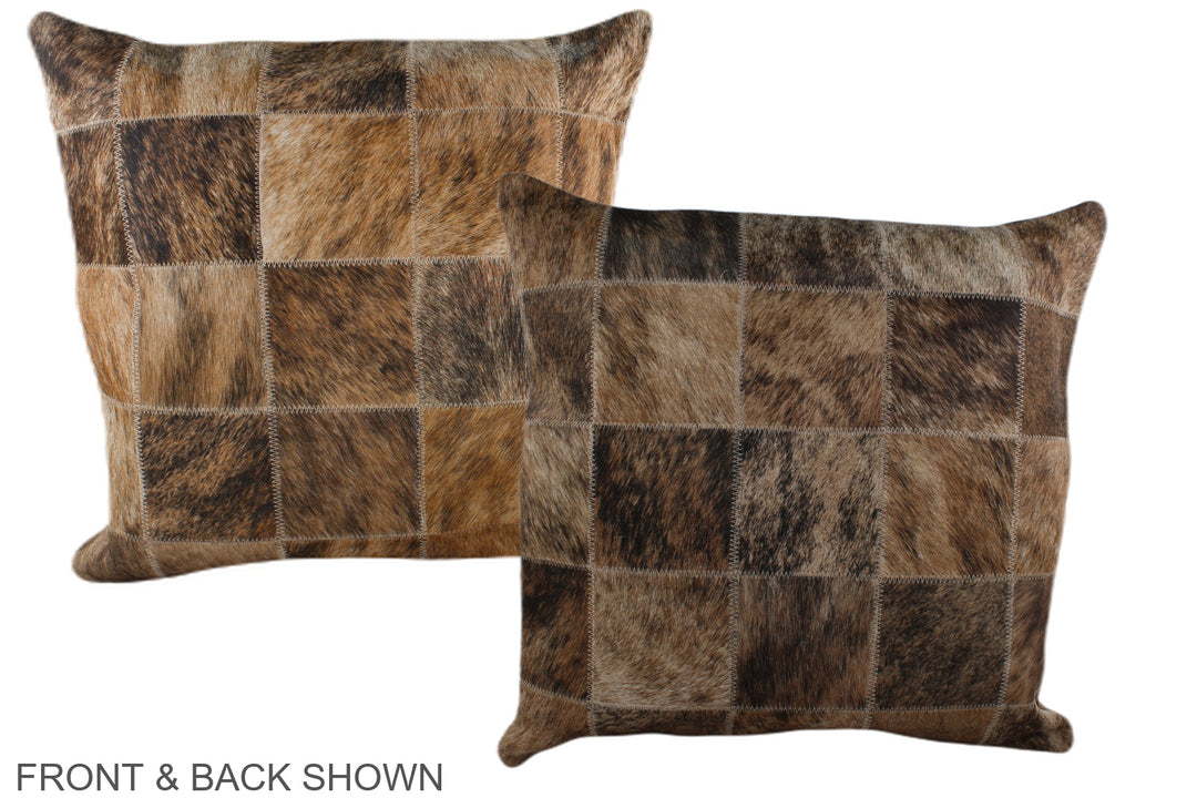 Patchwork 20"x20" Brazilian Cowhide Pillow #A37429 by Hudson Hides