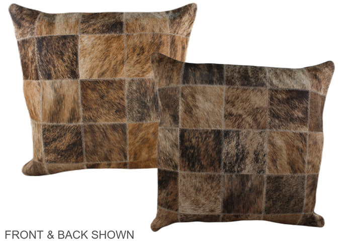 Patchwork 20"x20" Brazilian Cowhide Pillow #A37429 by Hudson Hides