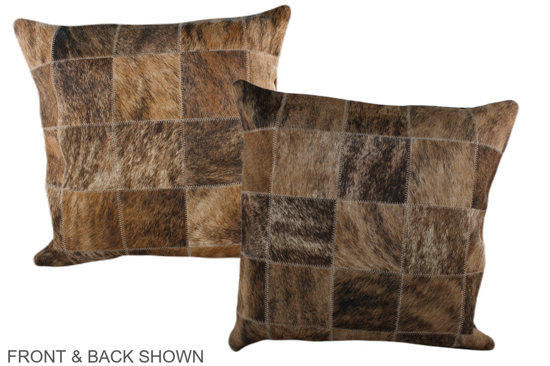 Patchwork 20"x20" Brazilian Cowhide Pillow #A37431 by Hudson Hides