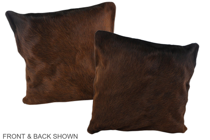 Chocolate 20"x20" Brazilian Cowhide Pillow #A37432 by Hudson Hides