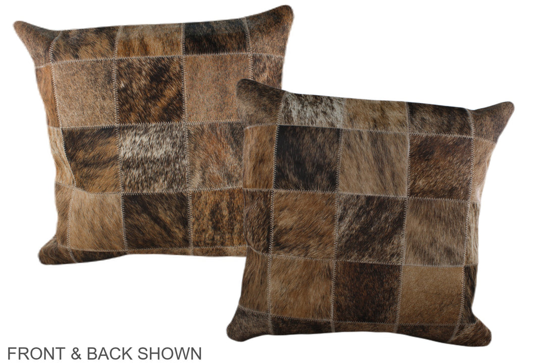 Patchwork 20"x20" Brazilian Cowhide Pillow #A37433 by Hudson Hides