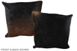Chocolate 20"x20" Brazilian Cowhide Pillow #A37435 by Hudson Hides