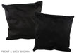 Solid Black 20"x20" Brazilian Cowhide Pillow #A37444 by Hudson Hides