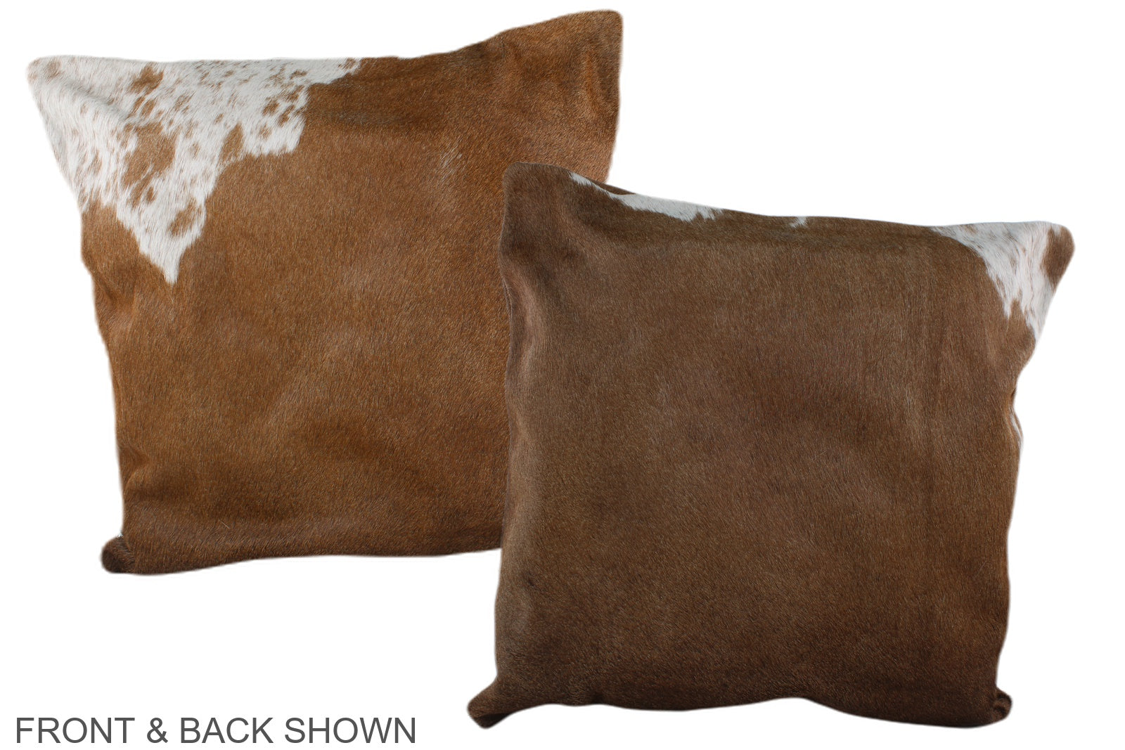 Brown and White Cowhide Pillow #A37448